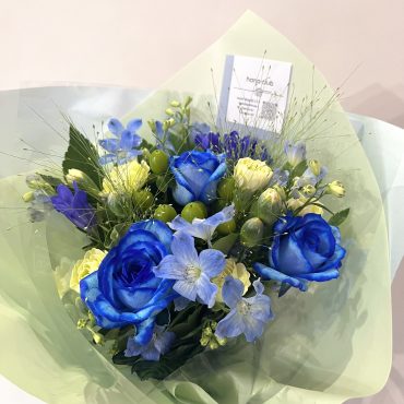 『ブルーローズ のブーケ💙』 花倶楽部/福岡市博多区博多駅前の花屋092-432-5087｜「花倶楽部」　（福岡県福岡市博多区の花キューピット加盟店 花屋）のブログ