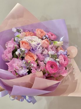 ④おまかせブーケ(ピンク＆パープル)