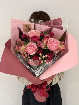 おまかせ花束(赤＆ピンク系)