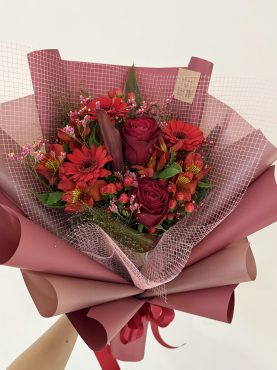 おまかせ花束(レッド)・ボリュームラッピング